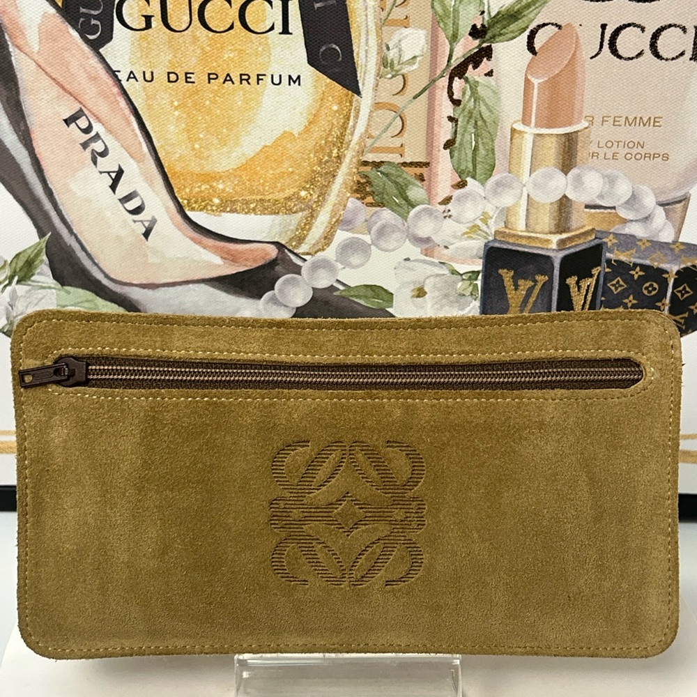 LOEWE Anagram Suede Pouch 😍